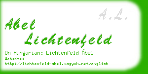 abel lichtenfeld business card
